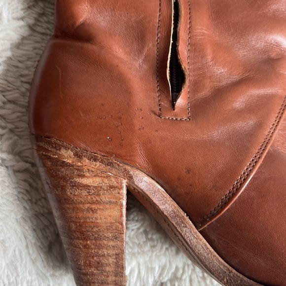 VINTAGE Frye leather cuff boots size 7 cognac leather - Picture 6 of 13